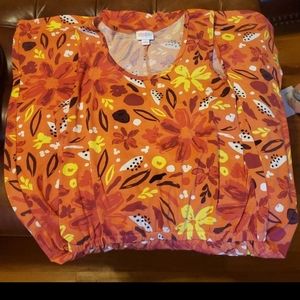 Large Lularoe Summer sleeveless dress multicolor floral knee length dress